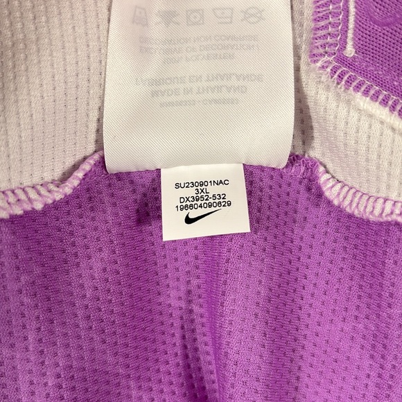 Nike Dri-Fit Purple & White Basketball Jersey Tank Top | Size 3XL - Picture 13 of 13